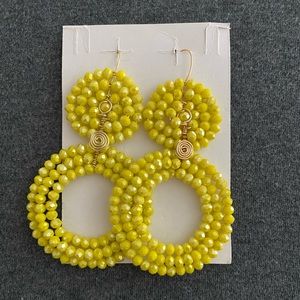 Artesanal yellow earrings